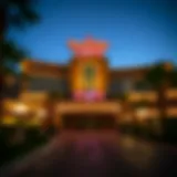 Treasure Bay Casino Exterior at Dusk Exterior view of Treasure Bay Casino at dusk