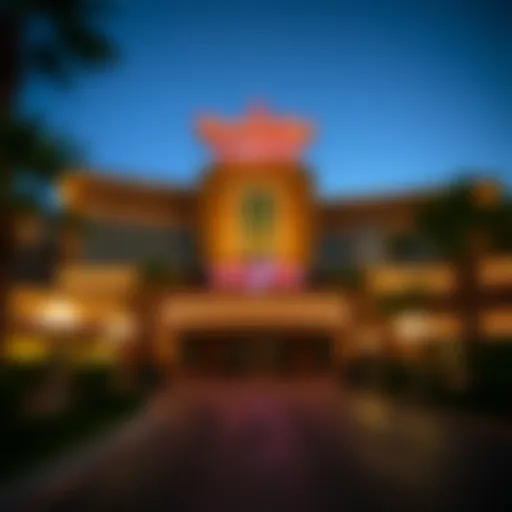 Treasure Bay Casino Exterior at Dusk Exterior view of Treasure Bay Casino at dusk