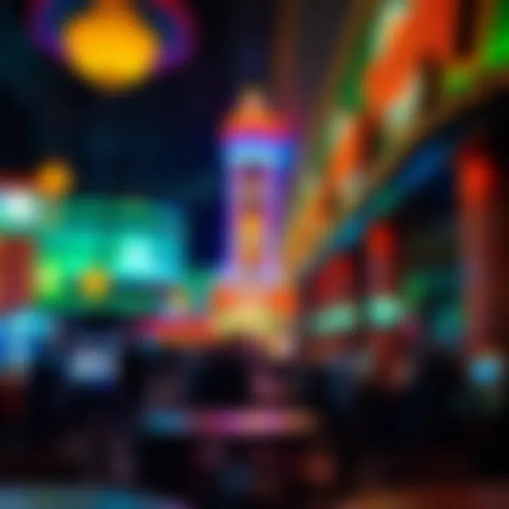 Vibrant nightlife scene at the casino