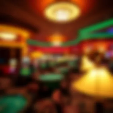 Inside the Tropicana Casino: A Glimpse of Excitement Luxurious interior of the Tropicana Casino with gaming tables and vibrant lighting