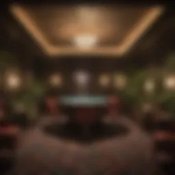 An elegant view of the Tropicana comp room showcasing its luxurious design.
