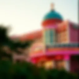 Exterior view of the Tropicana Hotel and Casino showcasing its vibrant architecture