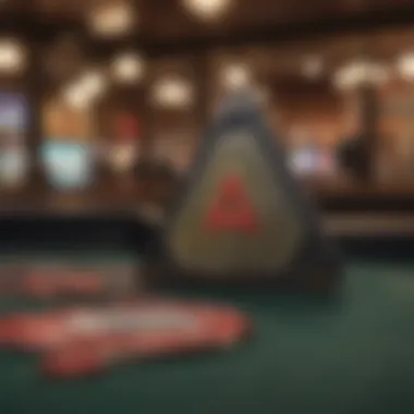 Warning: Blacklisted Online Casinos Concept of blacklisted online casinos represented by a warning symbol