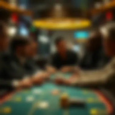 A group engaged in conversation about gambling strategies