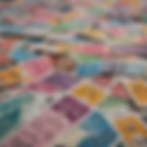 Vibrant New York Lottery ticket collection