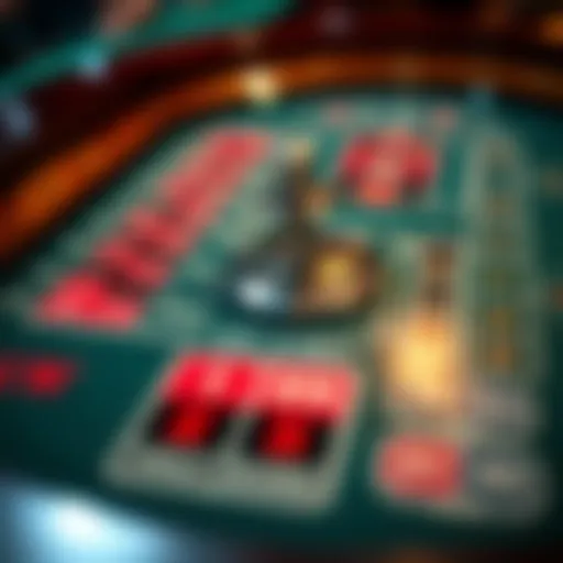 A detailed layout of a US roulette table showcasing the unique betting options.