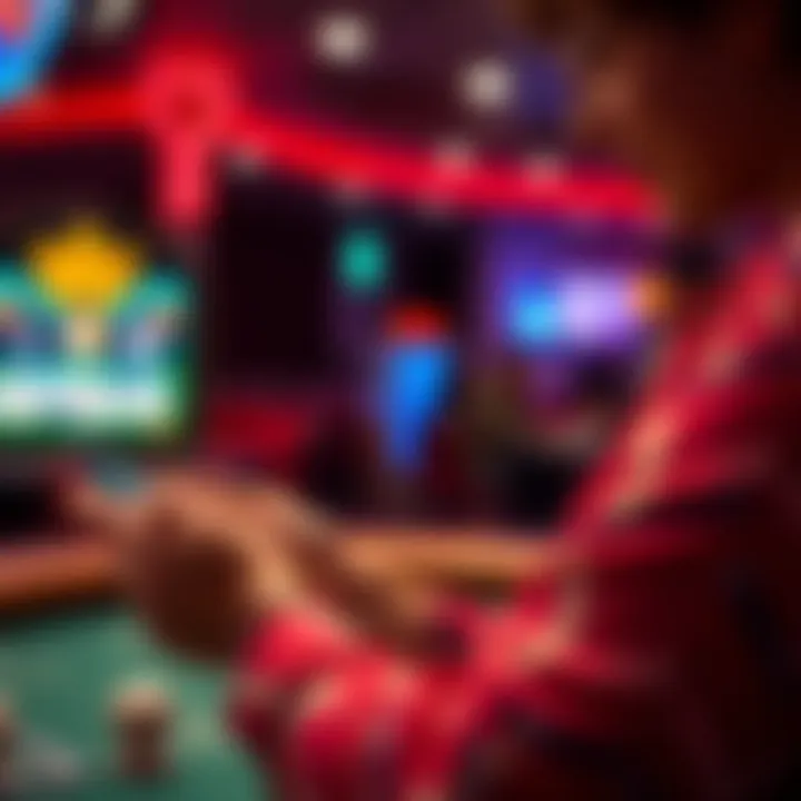 User enjoying an online bingo game on a mobile device