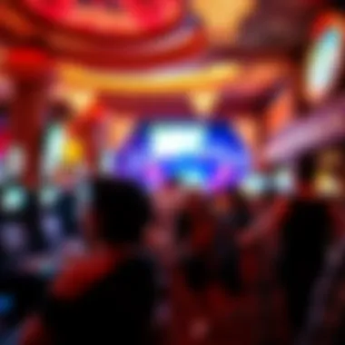 Visitors enjoying entertainment at the casino's lively event space