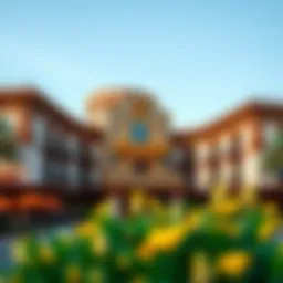 Exterior view of the Wild Wild West Casino Hotel showcasing its unique architecture