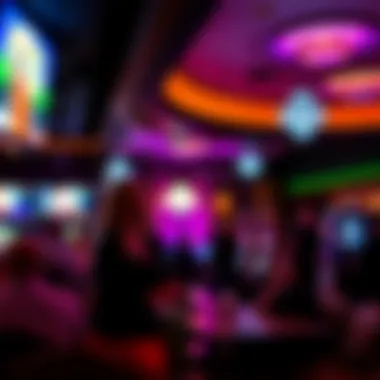 Vibrant Entertainment Scene at Wind Creek Showcasing a live entertainment venue within the casino, buzzing with excitement and performances.