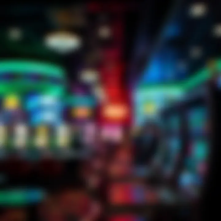 Exciting Gaming Floor Experience Interior gaming floor filled with slot machines and table games, highlighting the vibrant gaming atmosphere.