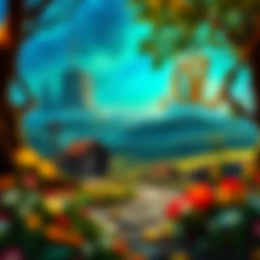 The enchanting landscape of Oz in the slot game